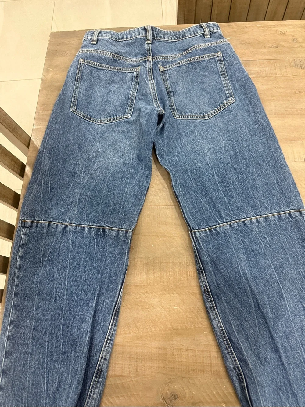 Zara Women's Relaxed Fit Blue Denim Jeans - Picture 5 of 6